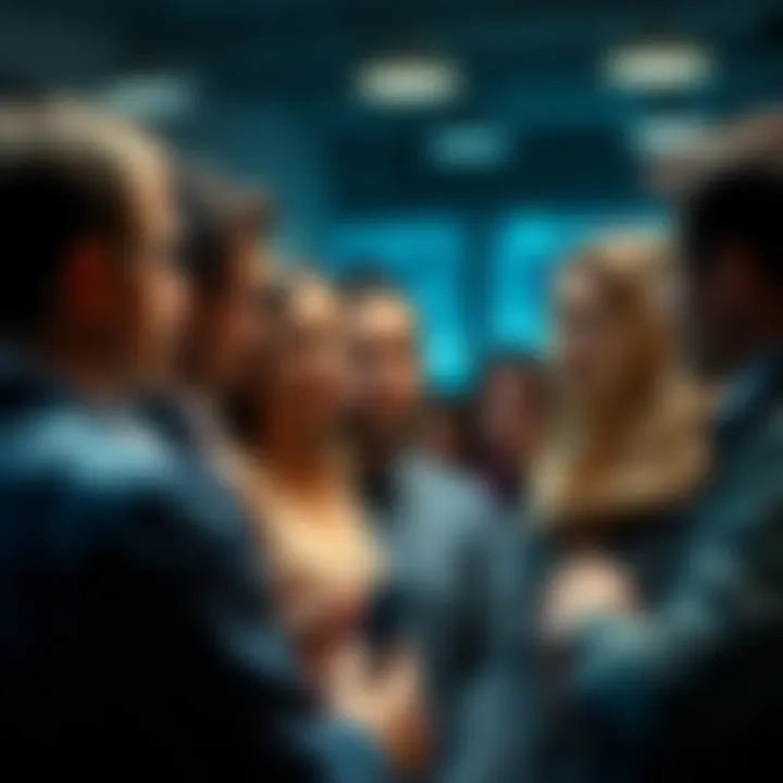 Group of people looking concerned while discussing the delay in monthly payments