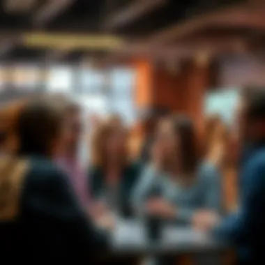 A group of people sharing tips and ideas about estimates in a forum setting