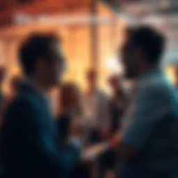 A group of people engaged in conversation, sharing insights about a well-known question, with a thoughtful atmosphere.