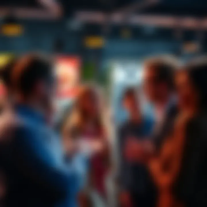 A group of people engaged in a lively conversation about surprising monthly events