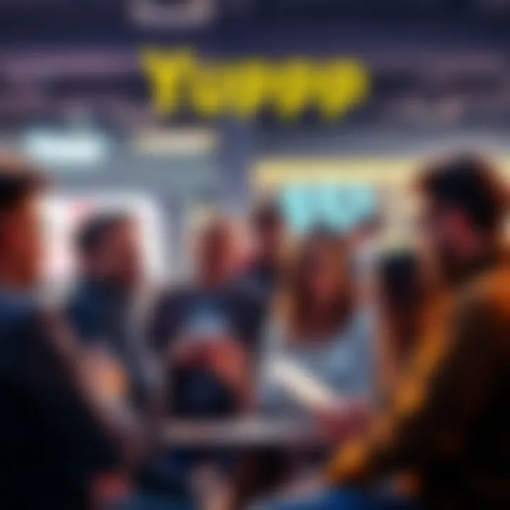 A group of people engaged in a lively discussion about trending news topics