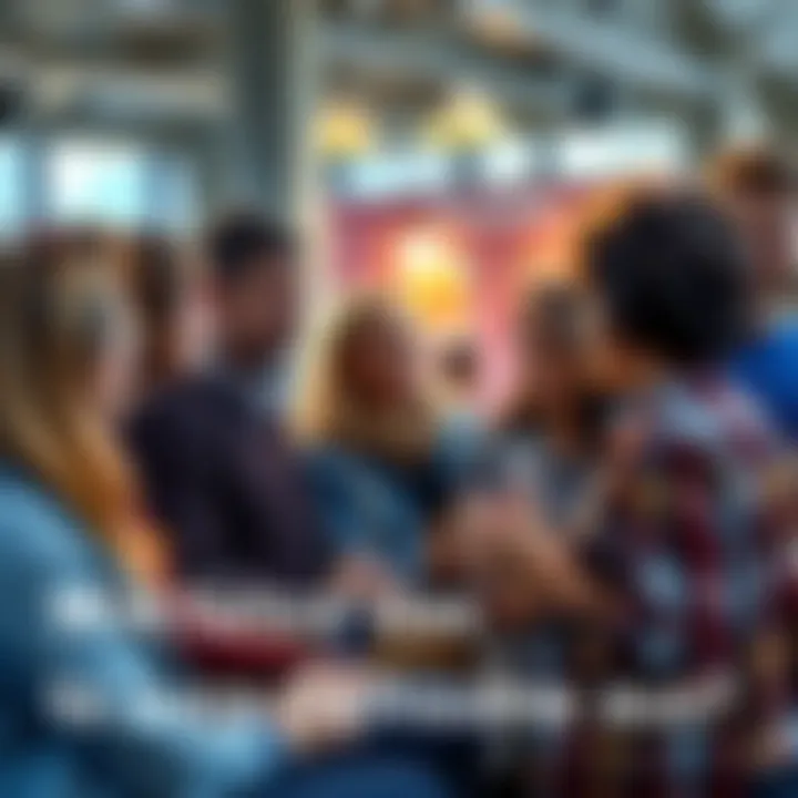 A group of diverse people engaged in a conversation about social changes in a community setting