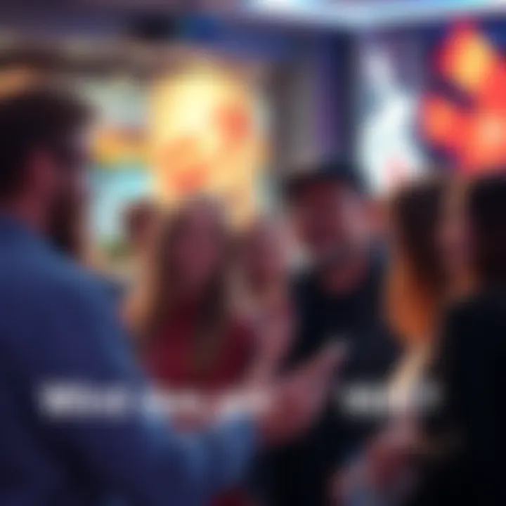 Group of people sharing their opinions on current trends and success predictions