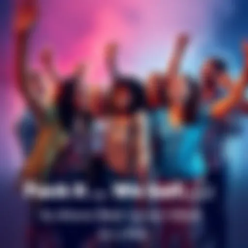 A group of diverse individuals confidently celebrating life and success together, showcasing a positive and determined attitude.