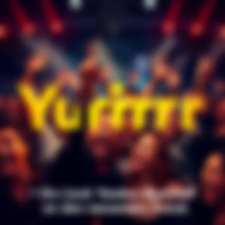 A diverse group of people celebrating and showing enthusiasm with the word 'Yurrrrr' in bold letters above them