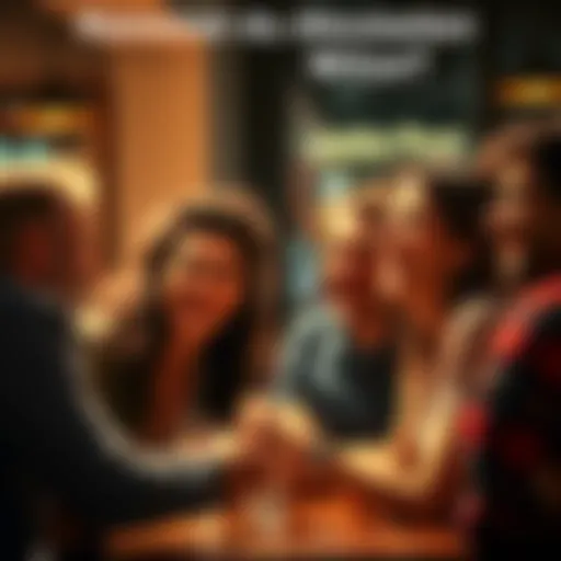 A group of friends laughing and sharing jokes together