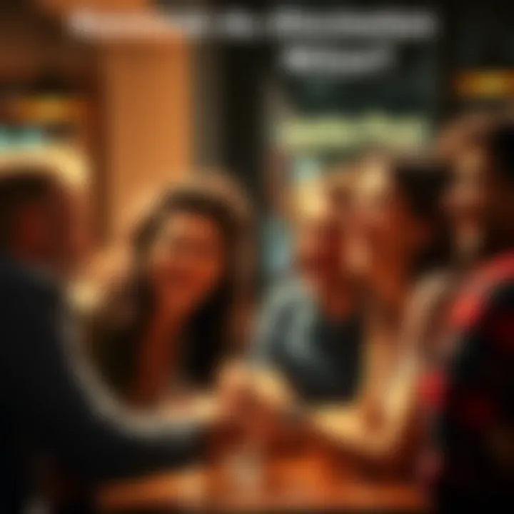 A group of friends laughing and sharing jokes together