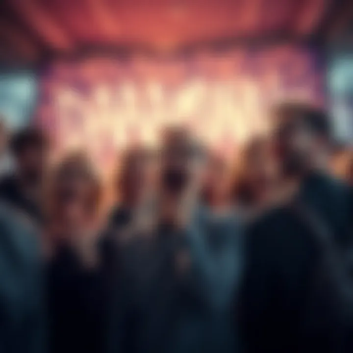 A group of people showing surprise and excitement in response to the phrase Daaamnnnn