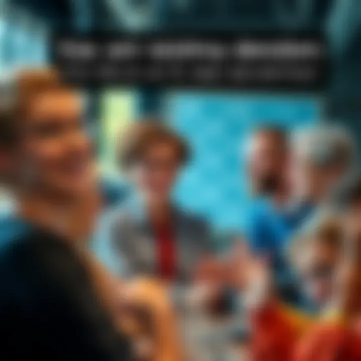 A group of diverse people engaged in a discussion, sharing their thoughts and opinions about current societal issues.