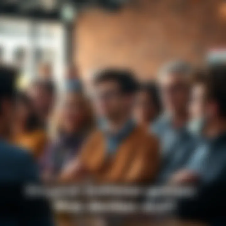 A diverse group of people engaged in a discussion, expressing various opinions and perspectives