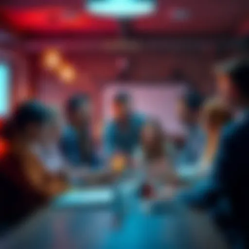 A diverse group of people brainstorming and sharing ideas in a casual setting.