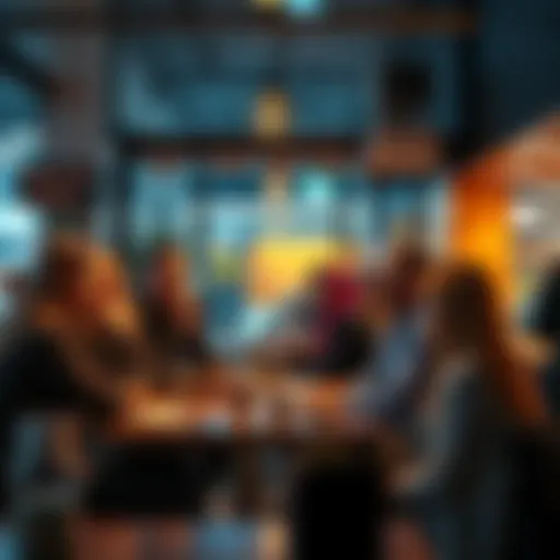 A group of people sharing their thoughts on the $5 bonus at a café