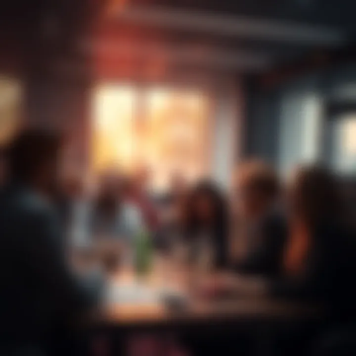 Group of people engaged in a discussion about unclear societal issues