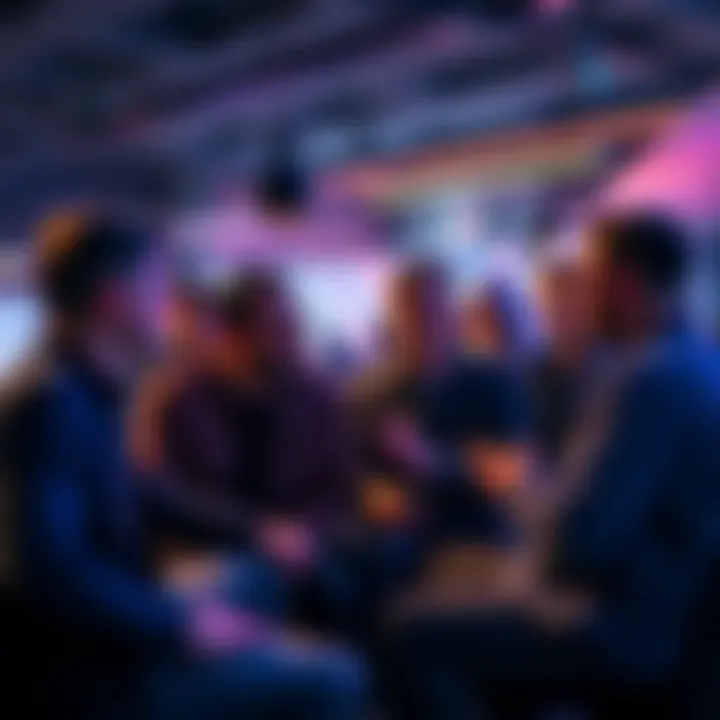 A group of people sharing experiences about common technical problems in a casual setting