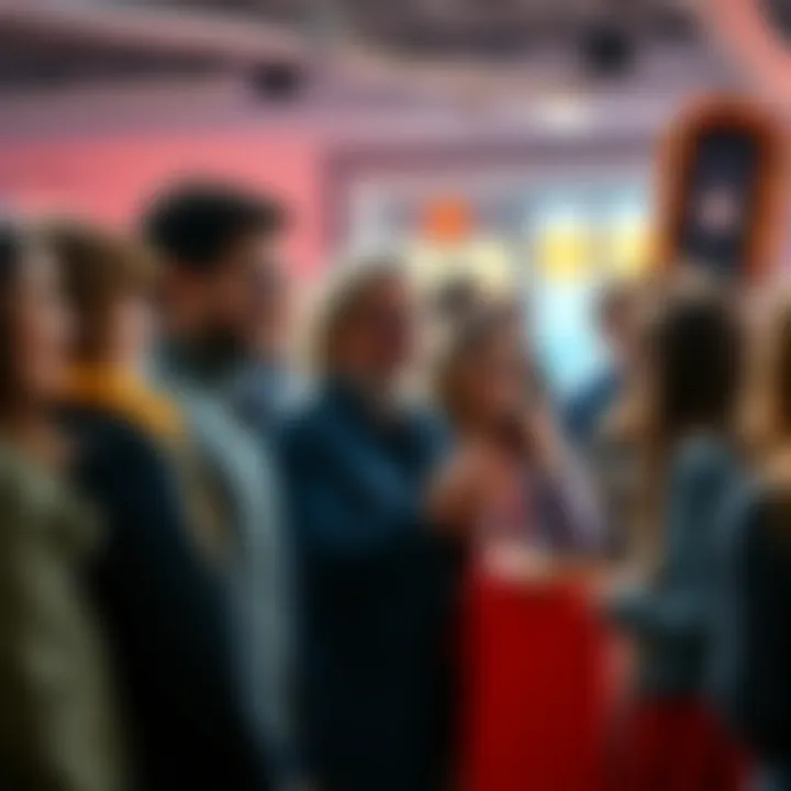 A diverse group of people gathered together, enthusiastically discussing and donating money to help those in need after recent events.