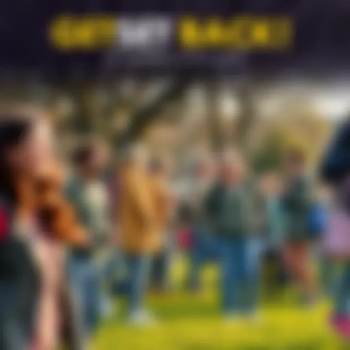 Group of people gathering in a park, smiling and engaging in activities, representing a return to normality