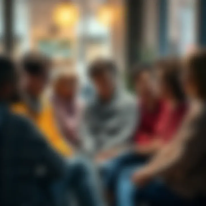 A group of people sitting together, sharing their experiences and offering each other support during a difficult moment.