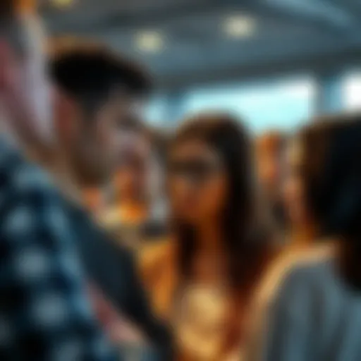 A group of people looking frustrated and discussing among themselves in a community setting