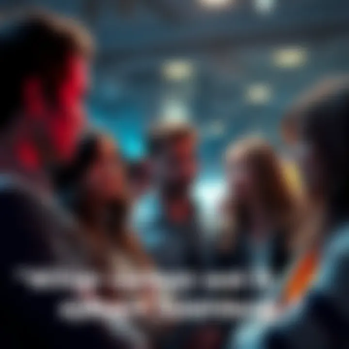 Group of people talking with some listening intently and others distracted