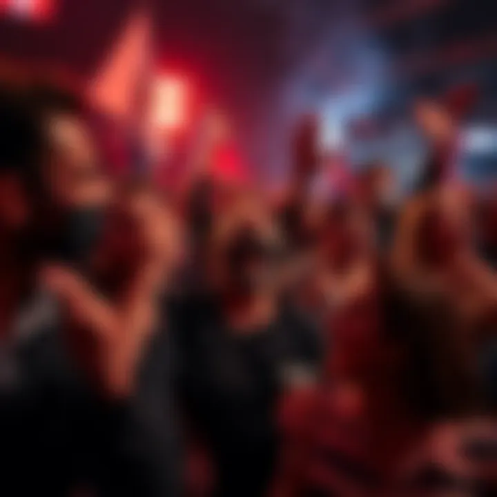 A crowd expressing strong emotions in response to recent events, showcasing passion and intensity.