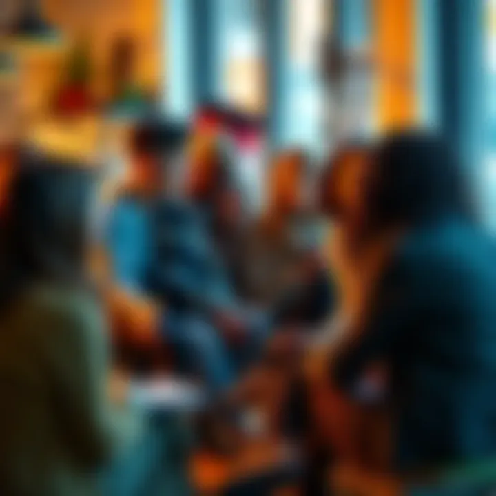 A group of diverse people sitting together, sharing their feelings and thoughts in an open discussion, showcasing honesty and vulnerability.