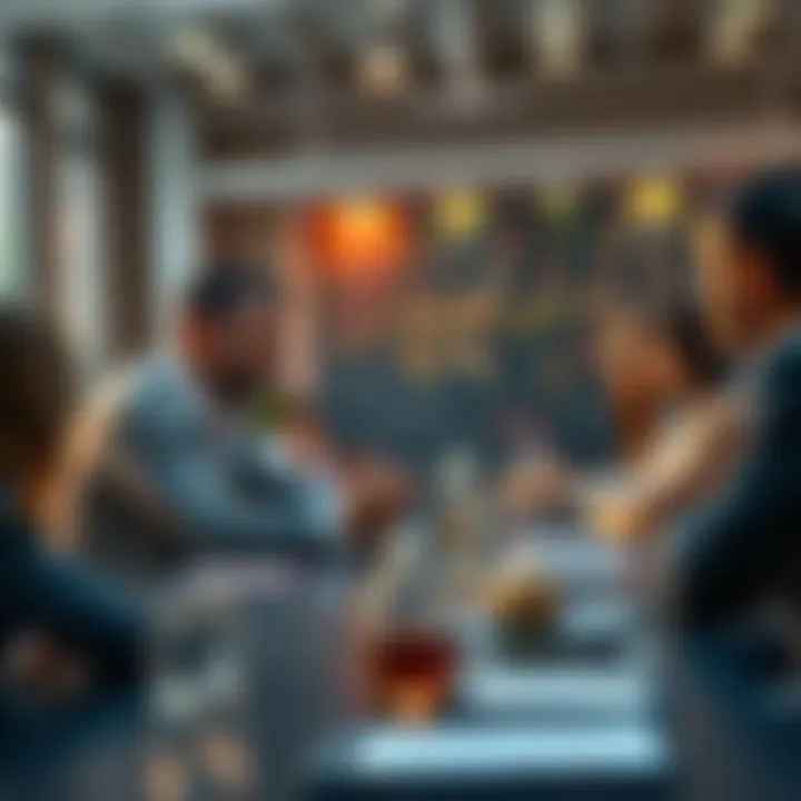 Group of people discussing new ideas at a table