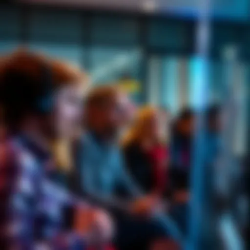 Group of people discussing their weekend experiences in an online forum