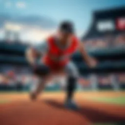 Damn Peralta on the pitching mound struggling to find strikes during the fourth inning of a baseball game