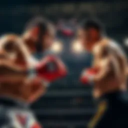 Pereira and Gane face off in an intense MMA match in the octagon.
