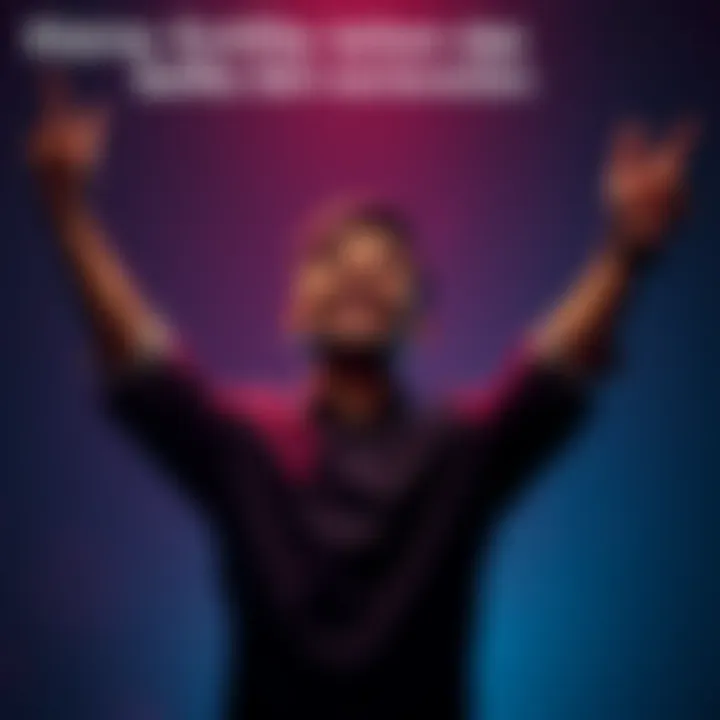 A person smiling and raising their hands in victory, symbolizing confidence from small achievements