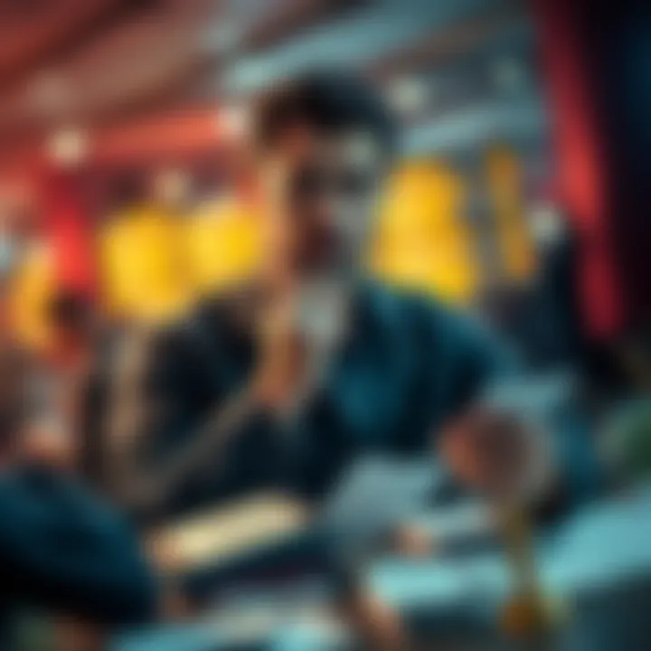 A person sitting at a table looking at betting slips, showing a thoughtful expression while weighing their options