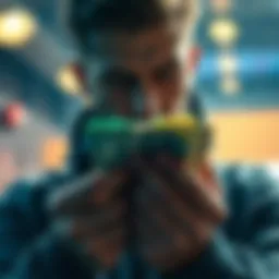 A person counting a stack of dollar bills with a focused expression, considering their finances