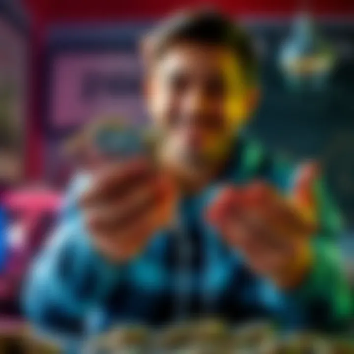 A person happily counting cash after a successful investment journey.