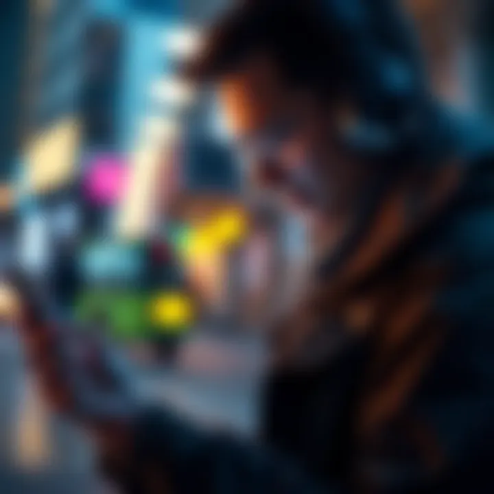 A person checking their smartphone for the latest news and trends to keep up with the modern world