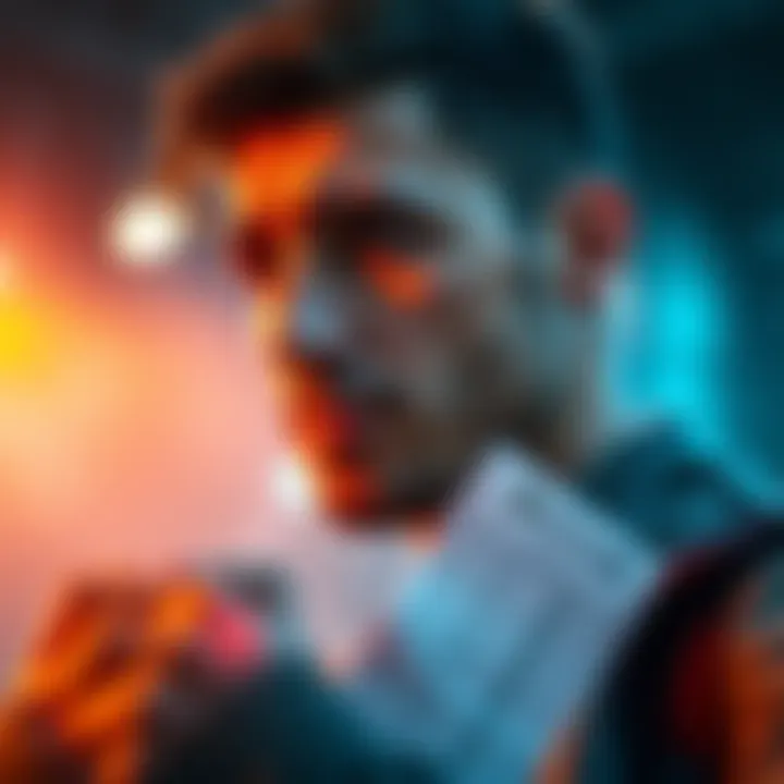 A thoughtful person looking at a betting slip, considering their next wager, with a pensive expression