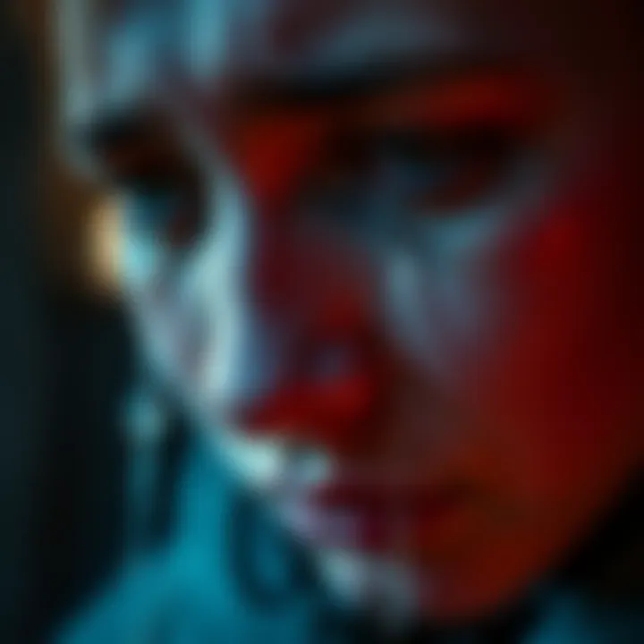 A person showing deep emotion as they cry, with tears running down their cheeks