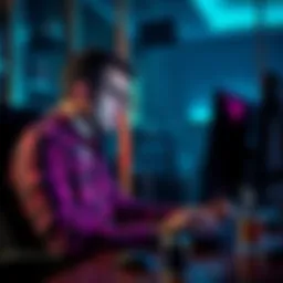 Individual sitting at a computer, focused on closing their bank account to quit gambling.