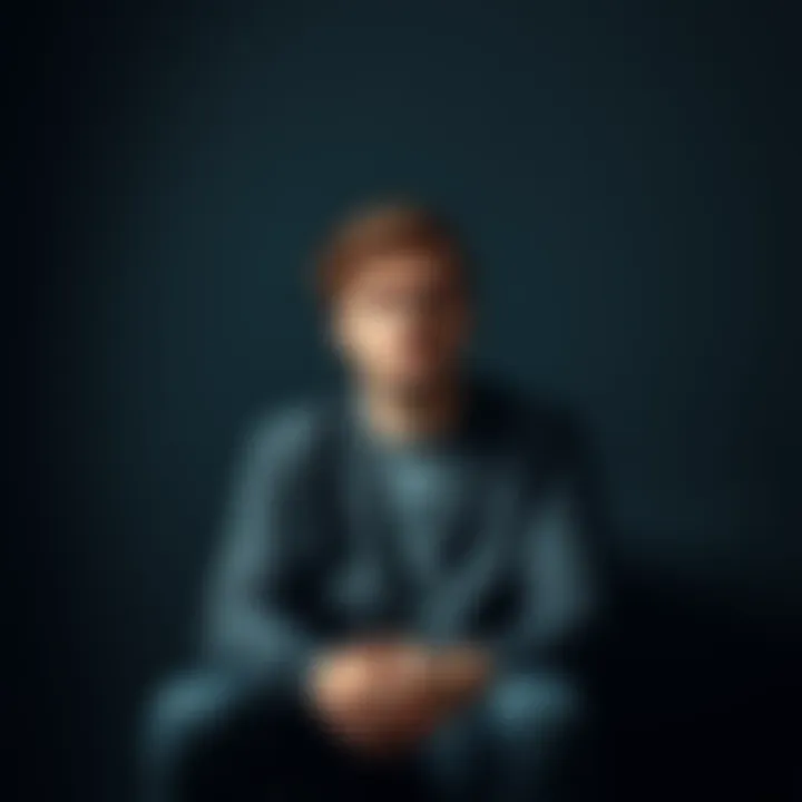 A person with a sad expression sitting alone, reflecting on a recent failure after an intense effort.