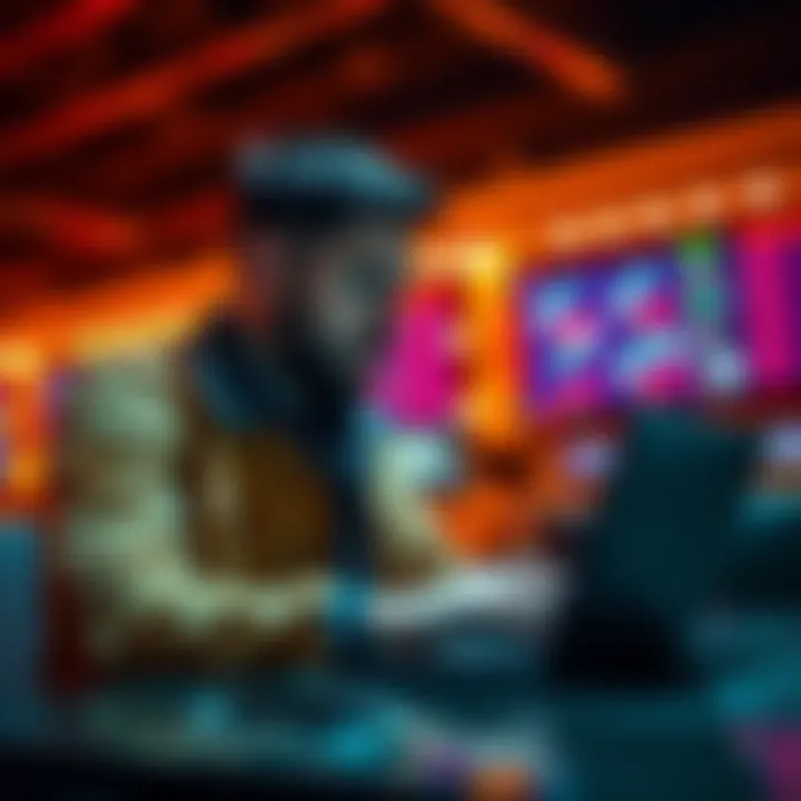 A person researching reliable betting websites on a laptop