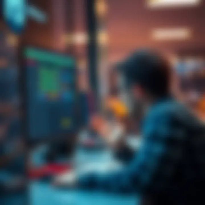 Individual looking at a computer screen with questions about a betting site