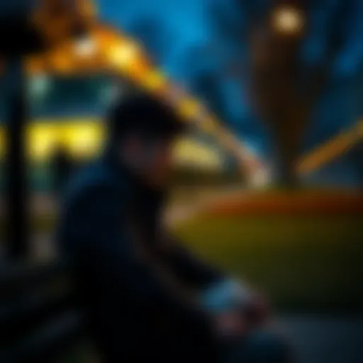 Individual appears sad and thoughtful while sitting on a bench, reflecting on their feelings after job loss.