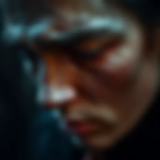 A person shows deep sadness with tears running down their face, capturing the raw emotion of grief.