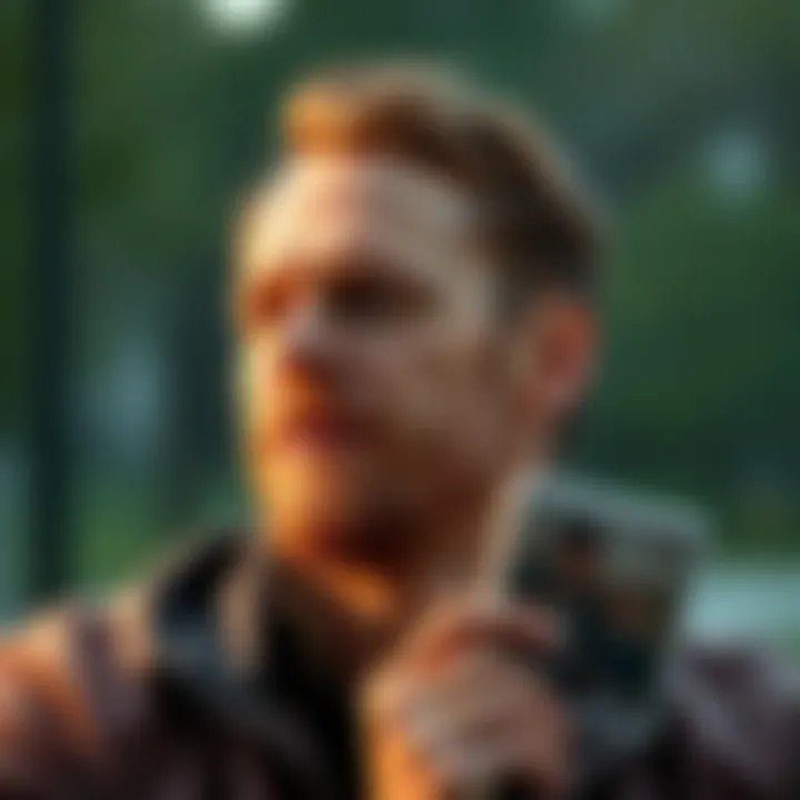 A person reflecting on their sober journey, looking hopeful and determined, with a family photo in hand.