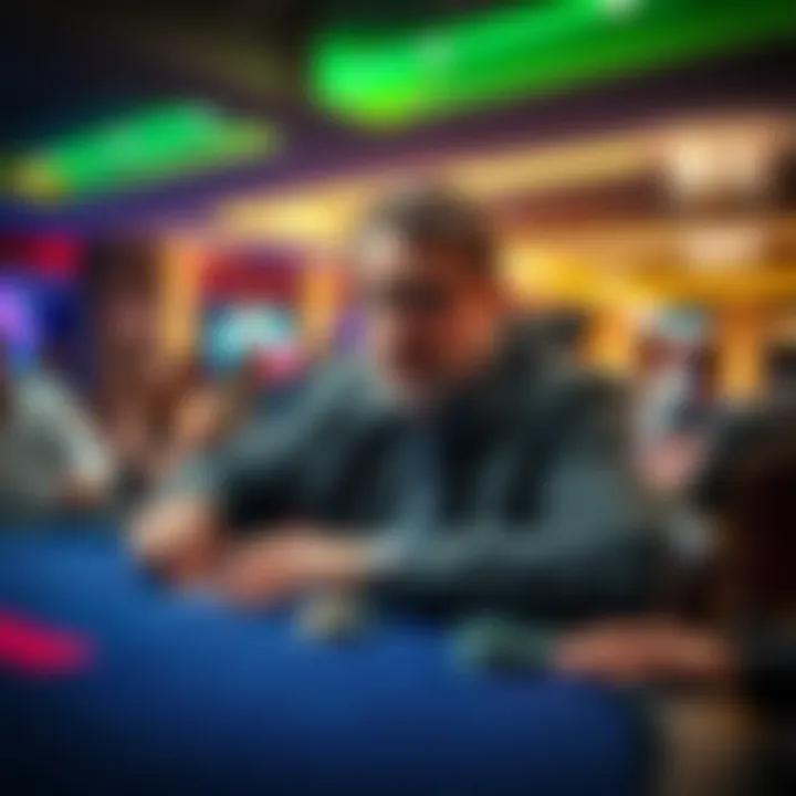 Phil Helmuth confidently playing poker at a casino table with focused players around him.
