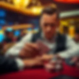 Phil Ivey focused and playing cards at a high-stakes casino table