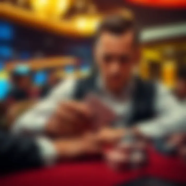 Phil Ivey focused and playing cards at a high-stakes casino table