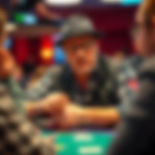 Phil Hellmuth looking serious while playing poker during a stream
