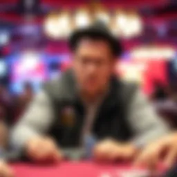 Phil Hellmuth at Poker Tournament Phil Hellmuth leading the $5,000 8-Handed No-Limit Hold'em event, focused and competitive at the poker table.