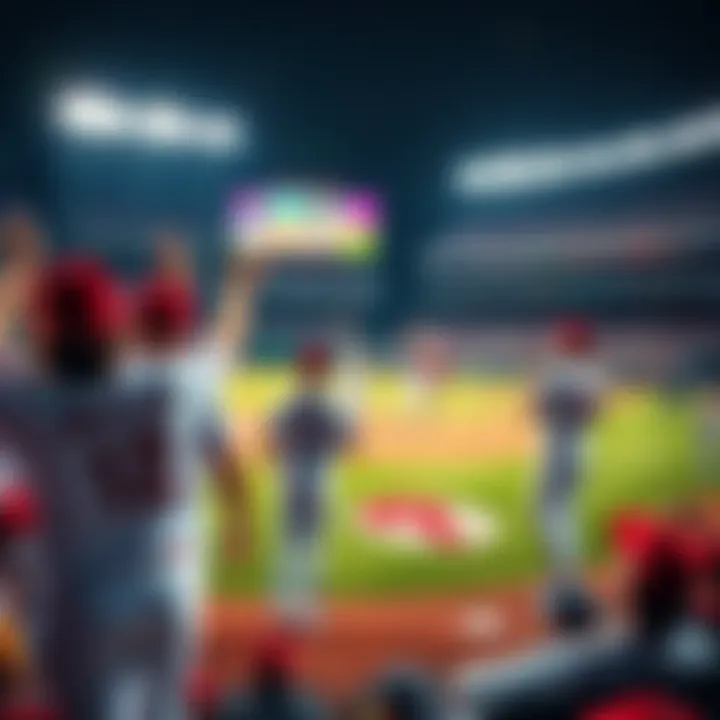 Phillies players on the field during a high-pressure game with fans cheering in the stands