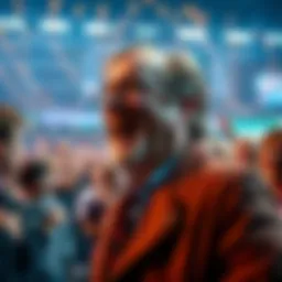 Phil creating excitement at his annual spectacle with a crowd reacting in awe.